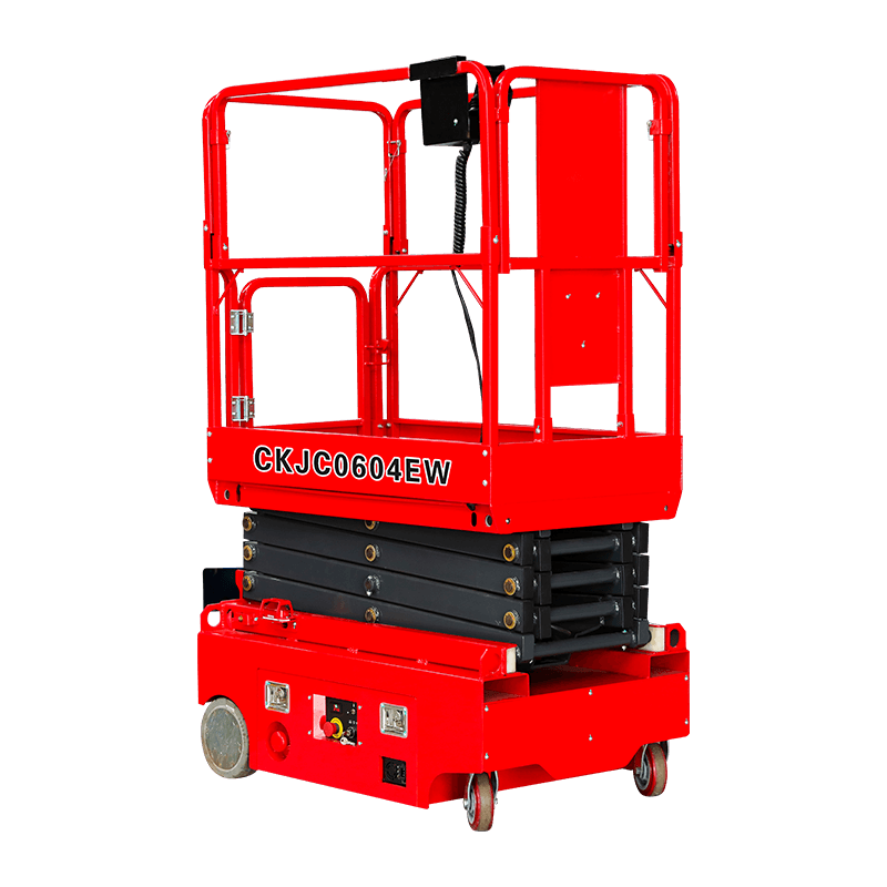 CKJC0705EW CKJC0604EW CKJC0503EW มินิไฟฟ้ามือถือ Scissor Lift พร้อม Universal ล้อ